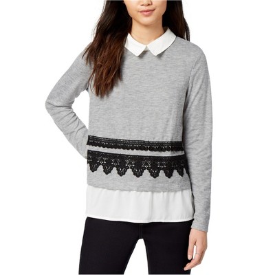 maison Jules Womens Layered Pullover Blouse