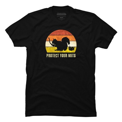 Men's Design By Humans Retro Squirrel Protect Your Nuts By stellaandgrace T-Shirt