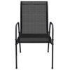 vidaXL Patio Chairs 4 pcs Steel and Textilene Black - 4 of 4