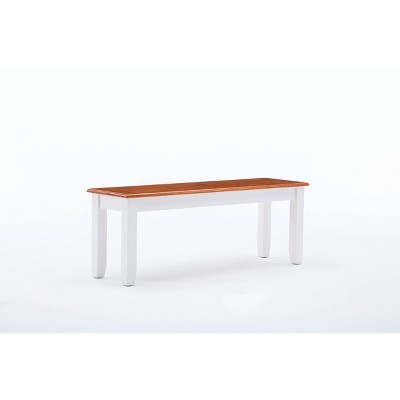 Bloomington Bench White/Honey Oak - Boraam