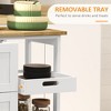 Okak Modern Kitchen Island with Wooden Top, Kitchen Cart with 3 Drawers and 3 Shelves, Countertop Organizer for Dining Room, Kitchen - 3 of 4