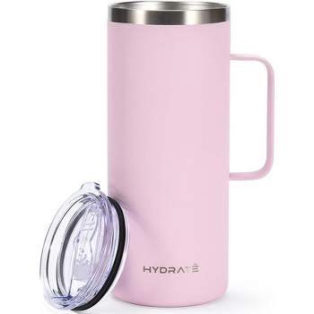 HYDRATE Tumbler with Handle 32oz Coffee Mug, Pink