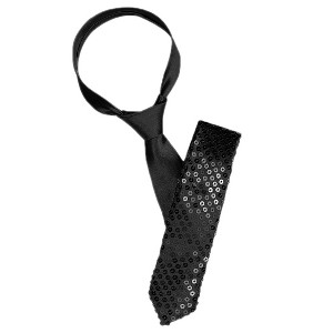 Allegra K Men's Halloween Self-Tied Fashion Sequined Shiny Party Costume Neck Ties One Size 1 Pc - 1 of 4