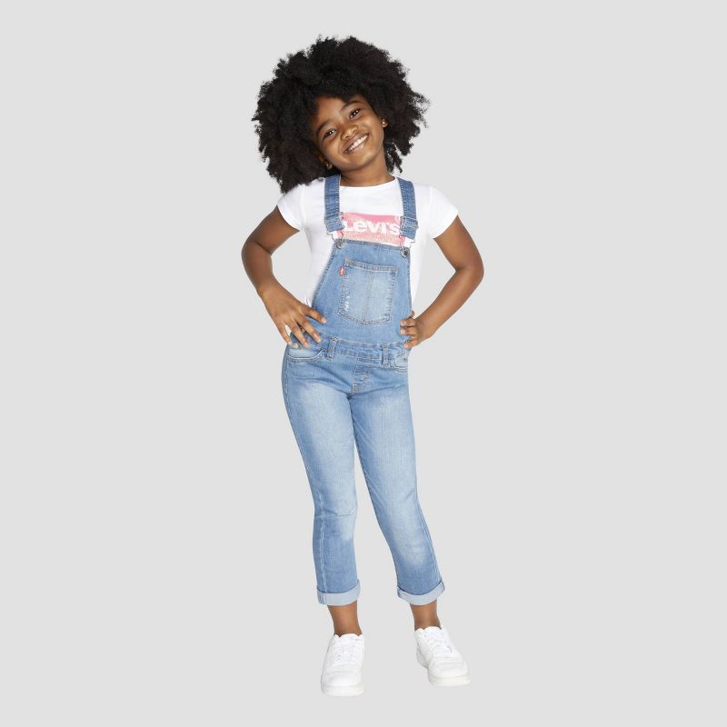 Levi's® Girls' Overalls - Blue, 2 of 15