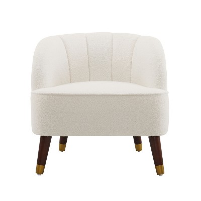 NicBex Velvet Fabric Accent Chair,Upholstered Barrel Living Room Chairs with Mid-Height Backrest,Modren Armchair,Accent Chairs for Living Room