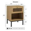 Aheaplus Rattan Nightstands with Drawers，Bed Side Open Storage cabinet - 2 of 4