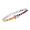 Ross-Simons 10.50  ct. t.w. Multi-Stone and Fire Opal Tennis Bracelet in Sterling Silver - 3 of 4