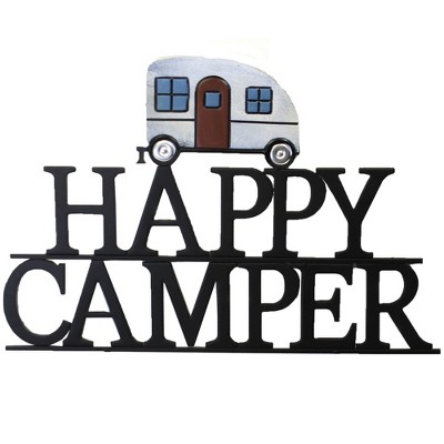 Home & Garden 26.0" Happy Camper Stake Yard Decor Vacation Travel Direct Designs International  -  Decorative Garden Stakes