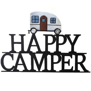 DIRECT INTERNATIONAL 43.0 Inch Happy Camper Stake Yard Decor Vacation Travel Decorative Garden Stakes - 1 of 3