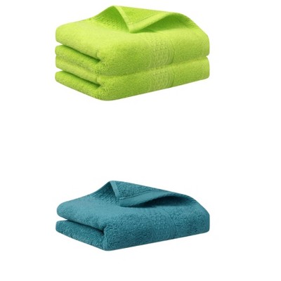 REGALWOVEN 3 Pack Solid Stripe Absorbent Soft Decorative Hand Towels for Bathroom 13" x 30"
