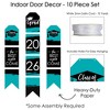 Big Dot of Happiness Teal Grad - Best is Yet to Come - Hanging Vertical Paper Door Banners - 2026 Turquoise Party Wall Decor Kit- Indoor Door Decor - 4 of 4