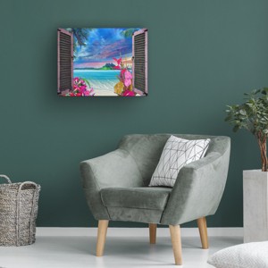 "Tropical Window to Paradise VII" Outdoor Canvas - 1 of 3