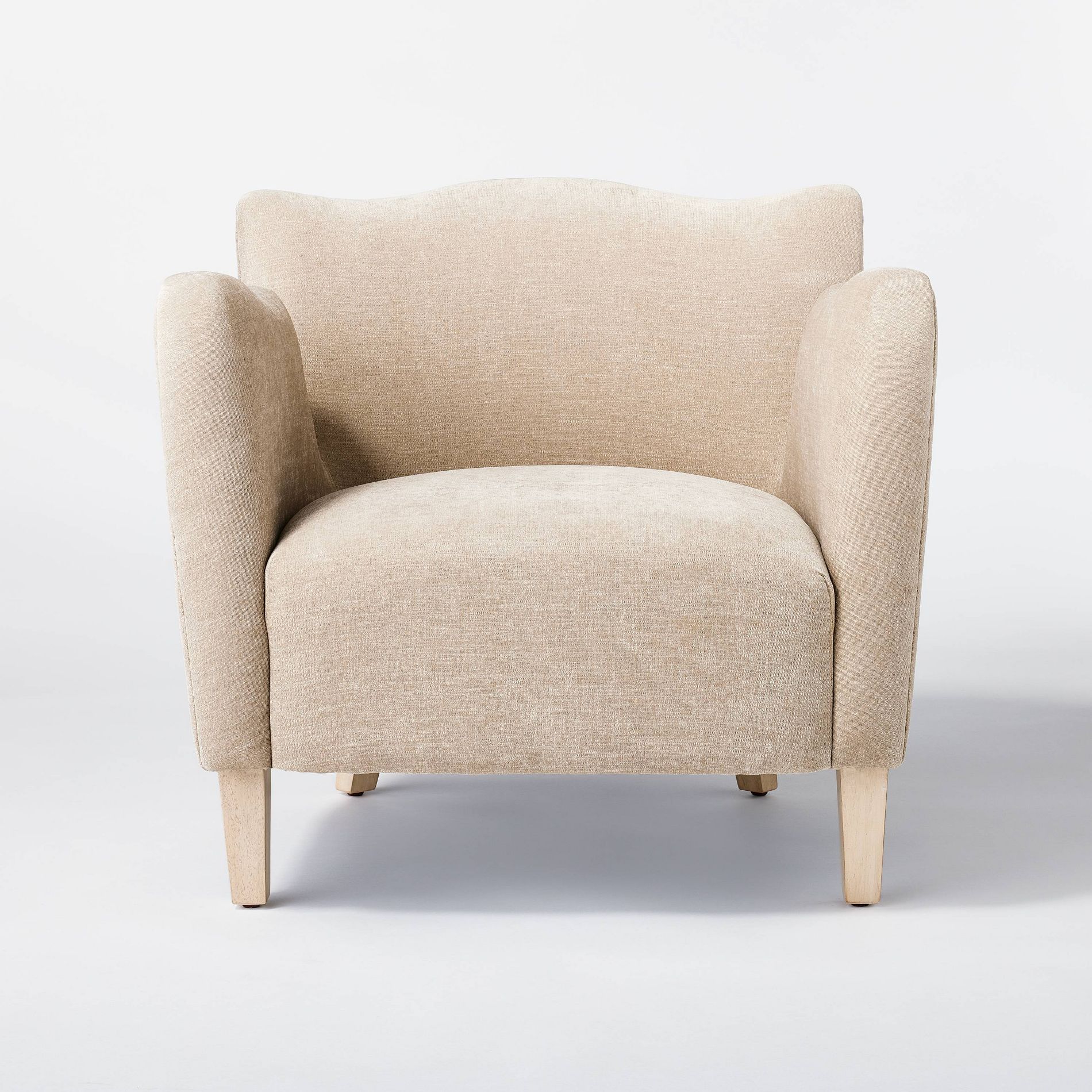 Wing Arm Accent Chair Velvet Beige - Threshold™ designed with Studio McGee Assembly Required