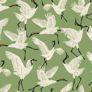 Tempaper & Co. Family of Cranes by Novogratz Peel Stick Wallpaper Green - 1 of 4