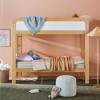 Saracina Home Adyn Contemporary Twin Over Twin Kids' Bunk Bed with Ladder on End Natural Pine - 2 of 4