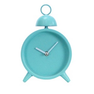 VIP Metal 9 in. Blue Simple Table Top Clock - 1 of 2