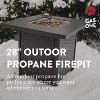 GasOne 28-inch Large Tabletop Fire Pit for Outdoor Use – 52,750 BTU Propane Gas Fire Pit with Lava Rocks and Fire Pit Cover Lid - 2 of 4