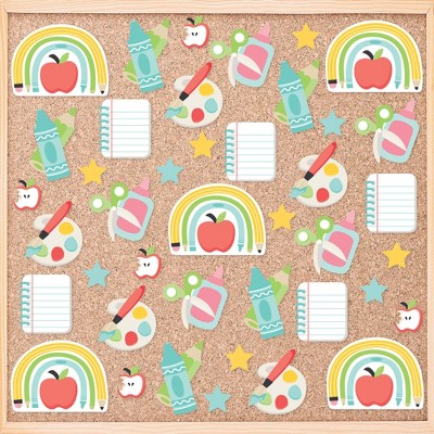 Big Dot of Happiness Cute and Colorful School - DIY Classroom Decorations - Bulletin Board Cut-Outs - Set of 40
