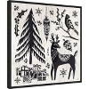 Amanti Art Woodcut Christmas V by Daphne Brissonnet Canvas Wall Art Print Framed 22 x 22-in. - 3 of 4