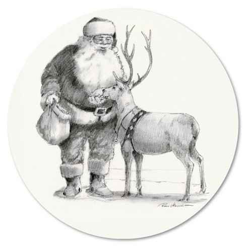 Santa's Love Circular Wood Dècor - image 1 of 2