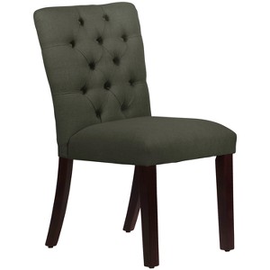 Tufted Dining Chair Linen Slate - Skyline Furniture, Linen Grey