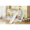Twin Over Full Bunk Bed with Slide and Storage Staircase - 4 of 4