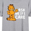Women's - Garfield - Ask Me If I Care Oversized Graphic T-Shirt - 2 of 4
