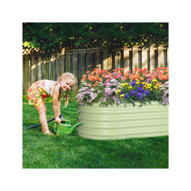 Aoodor 9-in-1 Modular Aluzinc Metal Raised Garden Bed - Outdoor Garden Planter Box for Vegetable, Flower, Herb, 5 of 8