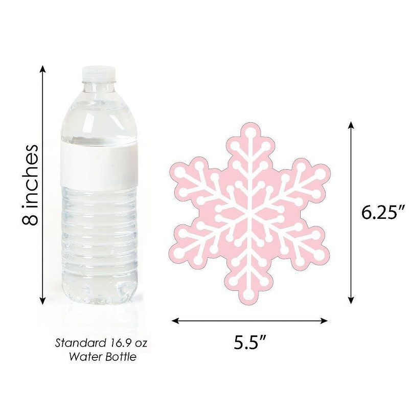 Big Dot of Happiness Pink Winter Wonderland - Snowflake Decorations DIY Holiday Snowflake Birthday Party or Baby Shower Essentials - Set of 20, 5 of 6