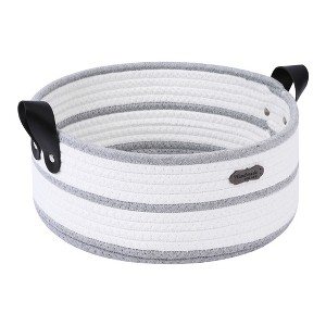 REGALWOVEN Cotton Rope Handcrafted Odorless Compact Open Storage Bins 1 Pc - 1 of 4