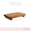 Twine Footed Wood Serving Board Decorative Tray Decor, Kitchen Table Decor or Kitchen Counter Decor, Acacia Wood Riser 13in by 8in Set of 1 - 3 of 4