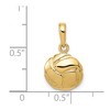Black Bow Jewelry 14k Yellow Gold Volleyball Pendant, 11mm - 4 of 4
