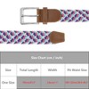 INSPIRE CHIC Gender Neutral Braided Stretch Multicolored Elastic Woven Golf Jean Belts Waistband 1Pc - 4 of 4