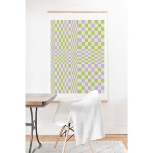 Grace Happy Colorful Checkered Pattern 8" x 10" Art Print and Hanger - Society6 - 1 of 2