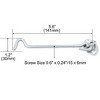 Unique Bargains Stainless Steel Door Window Cabin Hooks Silver Tone 2 Pcs - 3 of 4