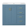 YOOCOZZ 36'' Freestanding Bathroom Vanity with Ceramic Sink,3 Drawers and Soft Closing Doors - 2 of 4