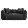 GDFStudio Cassie Modern 2-Seater Chenille Upholstered Tufted Soft Bean Bag Chair - 3 of 4