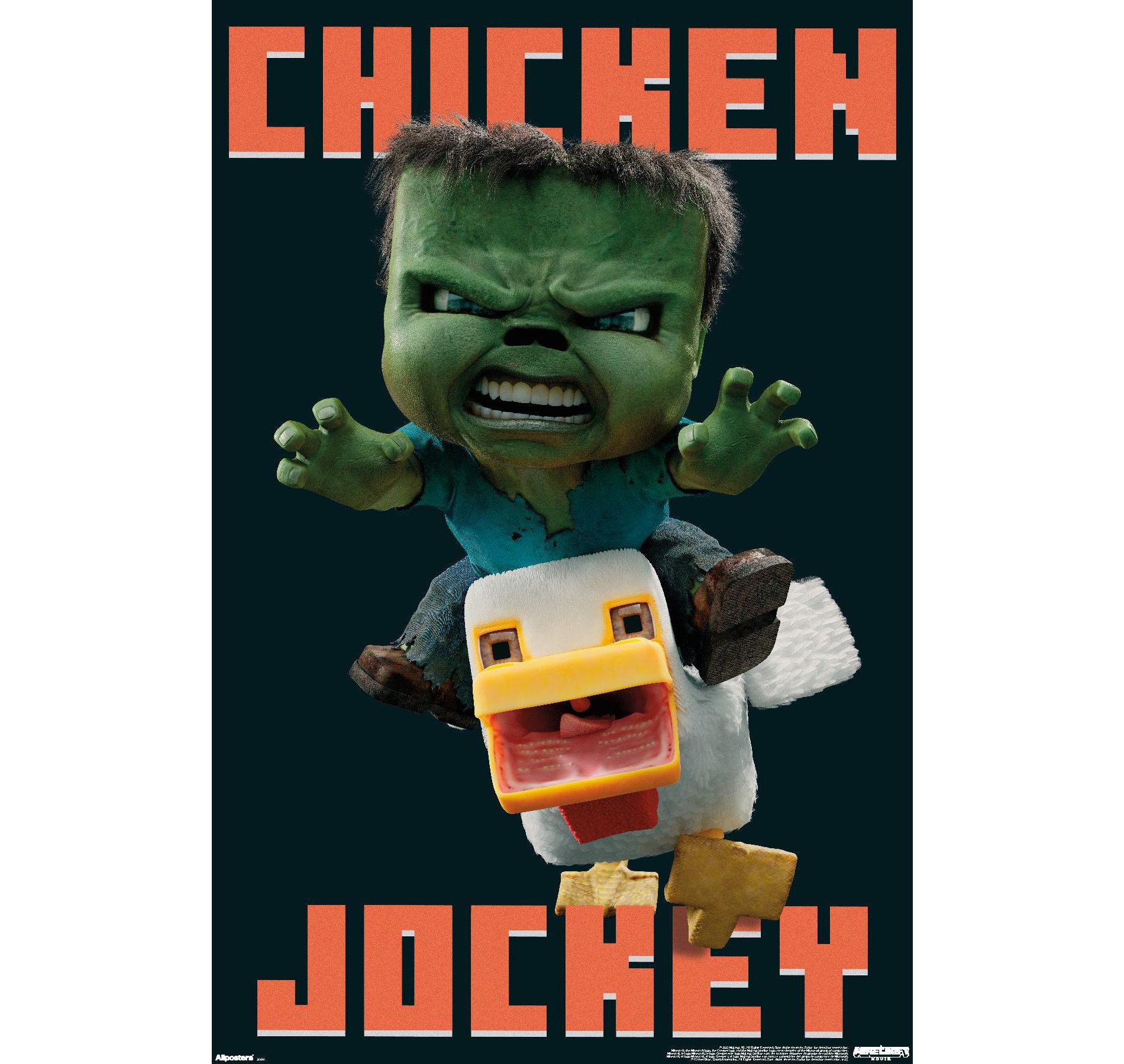 Trends International A Minecraft Movie - Chicken Jockey Unframed Wall Poster Prints