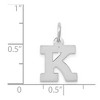 Black Bow Jewelry 14k White Gold, Amanda Collection, Small Block Style Initial K Pendant - 4 of 4