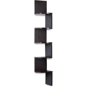 2-Layer Thicker Black Bathroom Shelves No-drill Corner Shelf