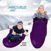 Machrus Frost Rush Snow Sled for Toddler, Kids, and Adults - Large Plastic Rocket Shaped Torpedo Snow Sled for Winter Sledding - 3 of 4