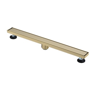 DOMETOUR 28 Inches Linear Shower Drain, Included Hair Strainer and Leveling Feet