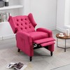 Recliner Chair With Seat Cushion, Buckle Backrest PU Reclining Sofa Chair, Modern Armchair Reading Chair - 3 of 4
