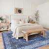 Acekool Boho Vintage Washable Area Rug, Soft Faux Velvet Non-Slip Carpet for Living Room Bedroom Kitchen Office, Easy Care - 2 of 4