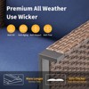 Buenhomino Wicker Outdoor Patio Sofa Patio Furniture Loveseat, All Weather Wicker 3-Seater Outdoor Furniture Sofa - 4 of 4