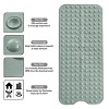 Non Slip Bathtub And Shower Mats 40x16 Extra Long Bath Tub Mat With Suction Cups & Drain Holes - Lux Decor Collection - 3 of 4
