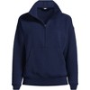 Lands' End Women's Serious Sweats Relaxed Long Sleeve Half Zip Sweatshirt - 3 of 4
