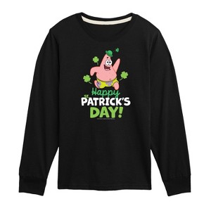 Boys' - SpongeBob Squarepants - Happy St Patricks Day Long Sleeve Graphic T-Shirt - 1 of 4
