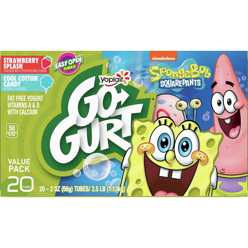 Yoplait Go-Gurt Strawberry/Cotton Candy Fat Free Kids&#39; Yogurt - 40oz/20ct, 3 of 9