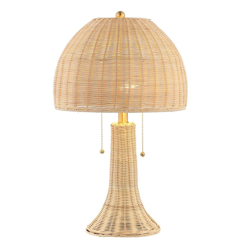 22&#34; LED Joanie Rustic Iron Table Lamp Natural/Brass (Includes LED Light Bulb) - JONATHAN Y, 1 of 9